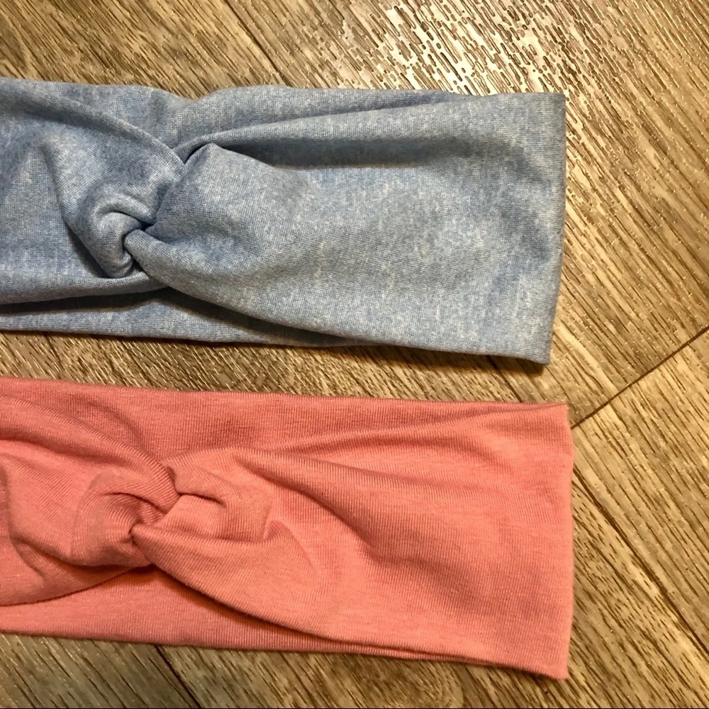 Twisted Headband Heather Blue Blush Pink NEW